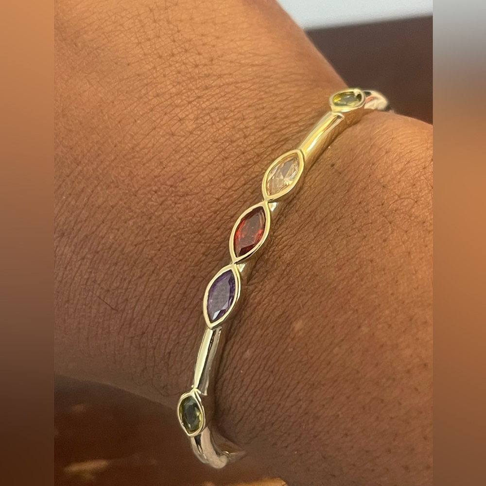 Gemstone Stainless Steel Bracelet